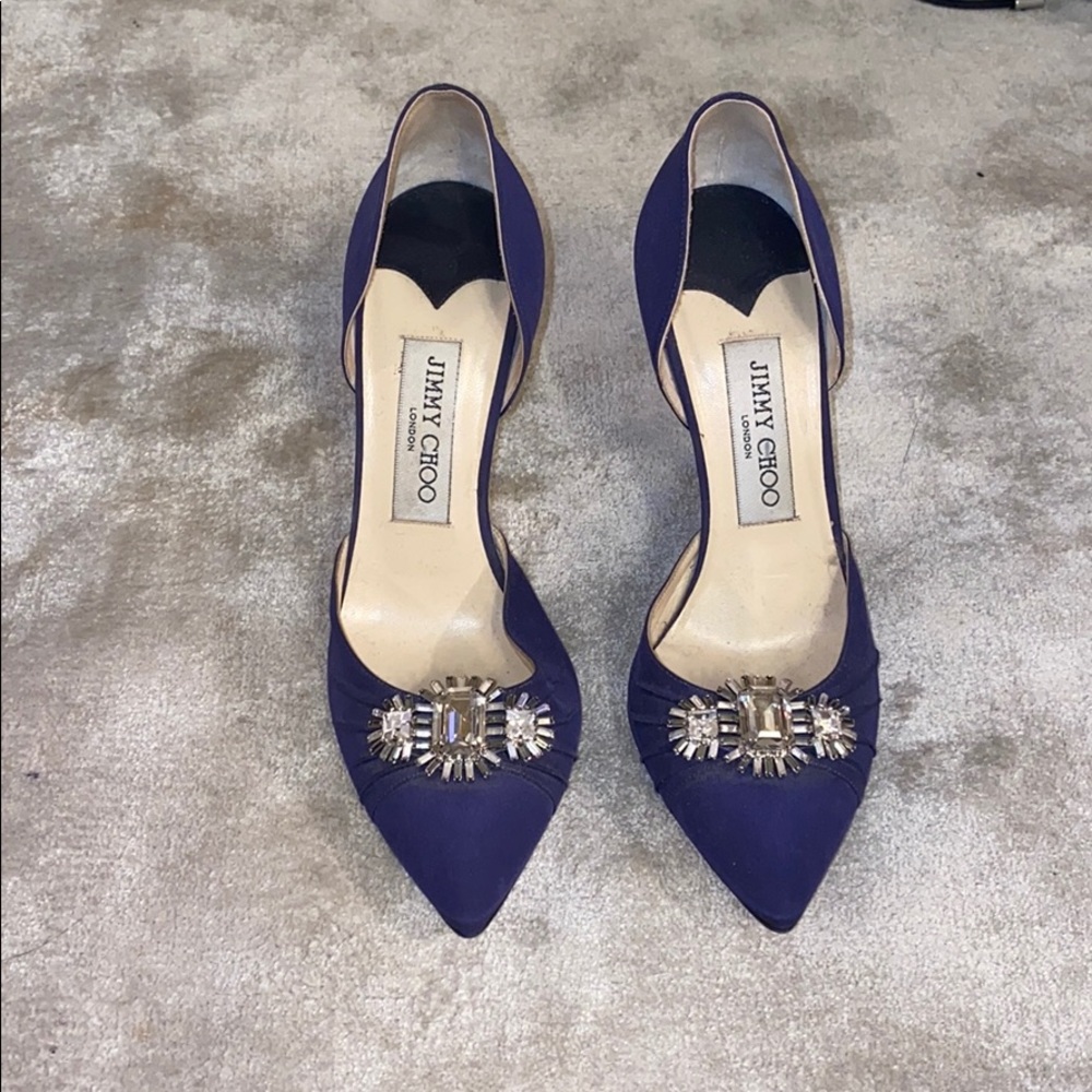 Jimmy Choo Dorsey heels crystal embellishments